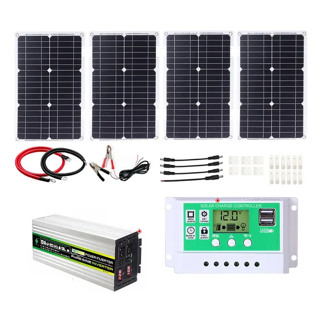 6000w Inversor De Batería Solar 110/220v, 100w Panel Solar