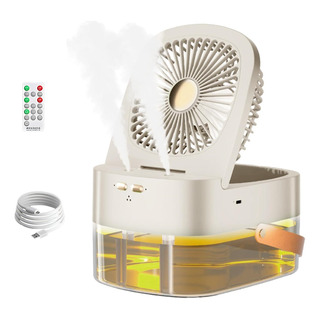 Ventilador Dual Difusor Humidficador Agua Fria Led Usb Hogar Ventilador Dual Difusor Humidficador Agua Fria Led Usb Hogar