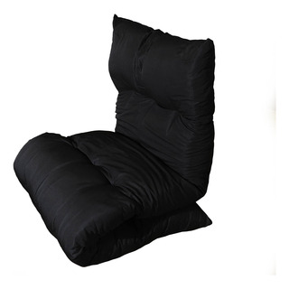 Assento Almofada Futon Colchonete 60x170cm - Preto Assento Almofada Futon Colchonete 60x170cm - Preto
