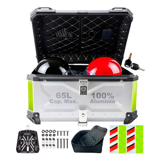 Caja Trasera Case Aluminio Moto Para 2 Cascos Con Accesorios Caja Trasera Case Aluminio Moto Para 2 Cascos Con Accesorios
