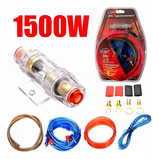 Kit Cable Instalacion Planta Número 8 Cable Sonido 1500w 8ga