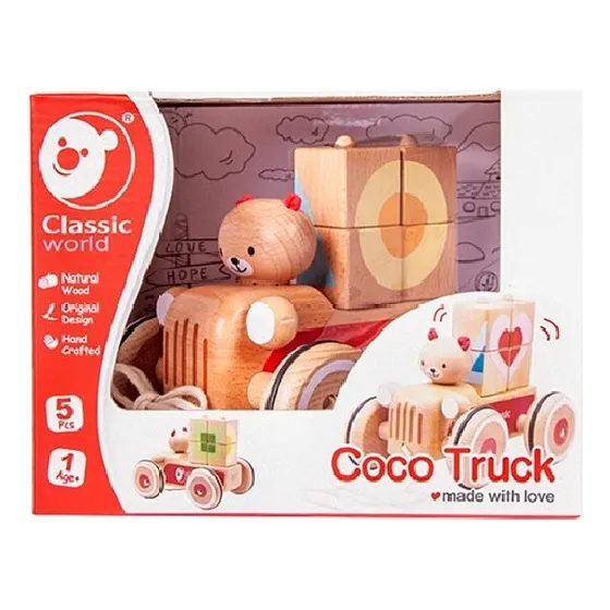 Camioncito De Bloques Apilables Para Jalar