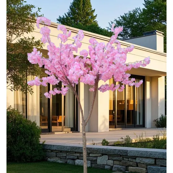 Sakura Arbol Artificial Decorativo 2,20cm Rosa Claro