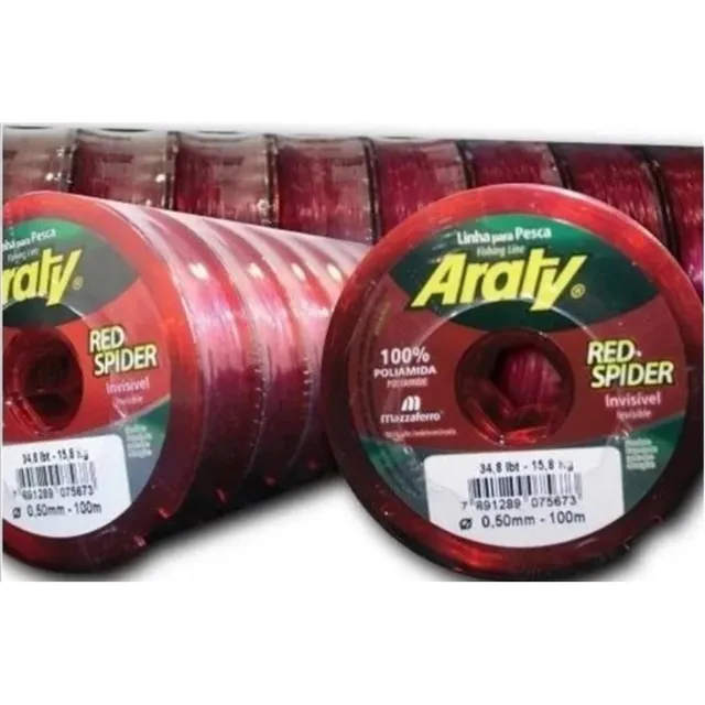 Nailon Para Cañas Red Spider 0.50mm Rollo De 100 Mts 