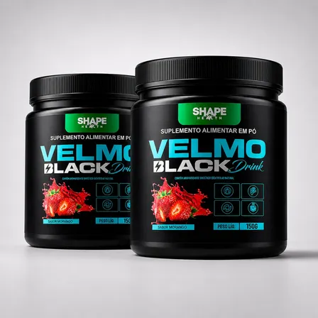 2x Velmo Black Drink Original - Loja Oficial Compra Segura Pague 1 Leve 2
