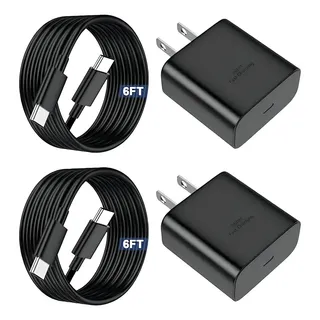 Cargador Tipo C De 45w Para Samsung S23 S24 Ultra 2 Piezas