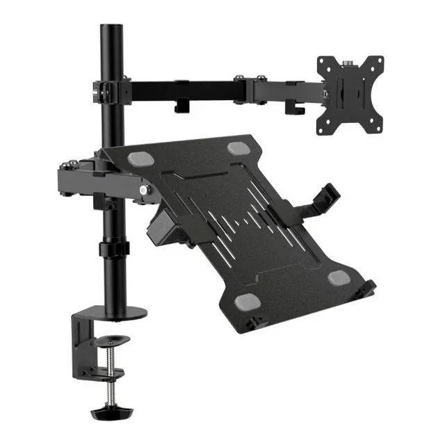 Rack Soporte Monitor Y Laptop 13-32 Articualdo Klip Kmm-301