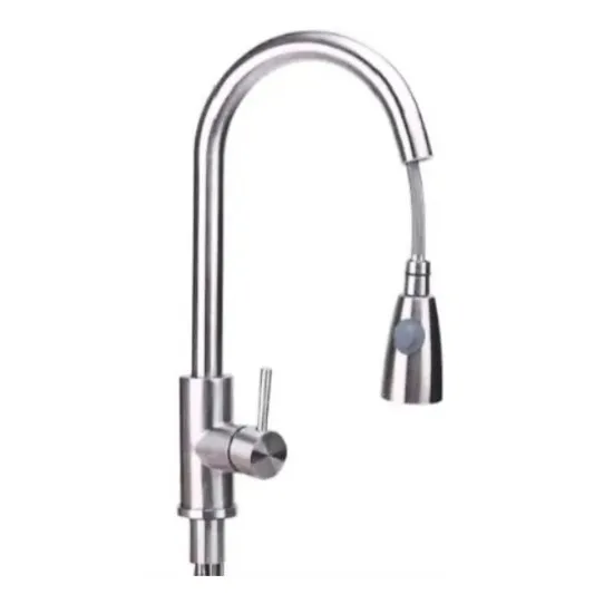 Llave Fregadero Cuello Cisne Rociador Extraíble