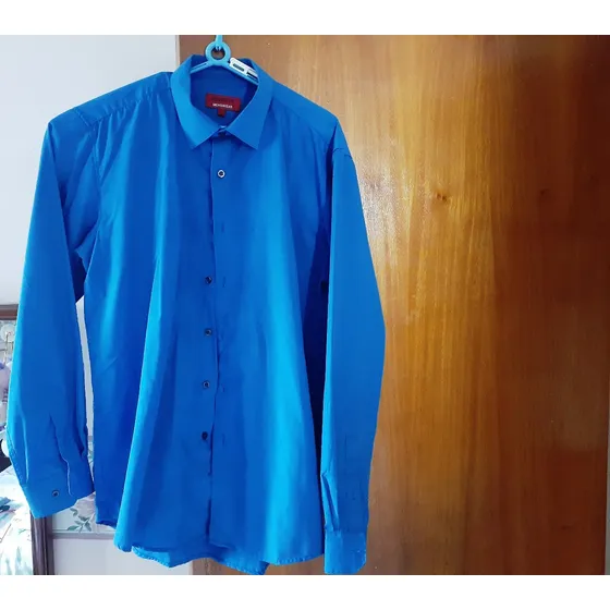 Camisas Camisa Manga Corta Larga Morada Turquesa Azul Blanca