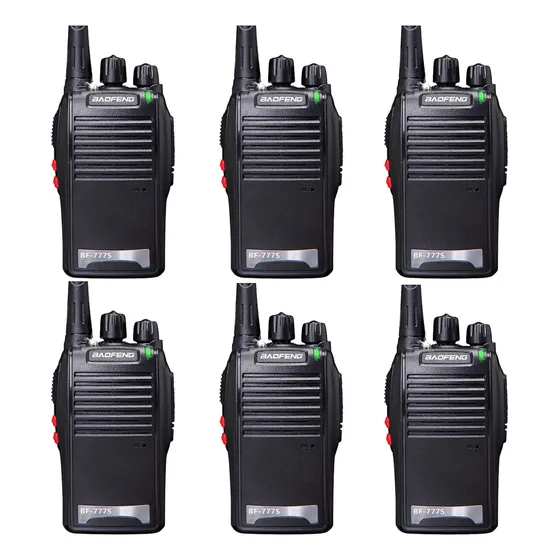 Kit 6 Radio Baofeng Walk Talk Comunicador 16 Ch 12km 777s