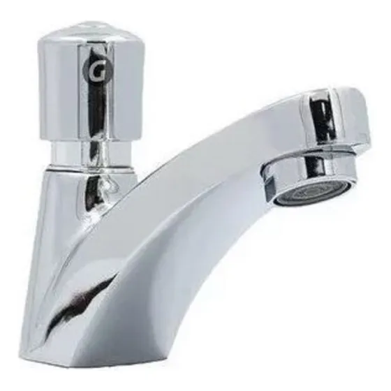 Llave De Lavamanos Push Boton En Acero Inoxidable 