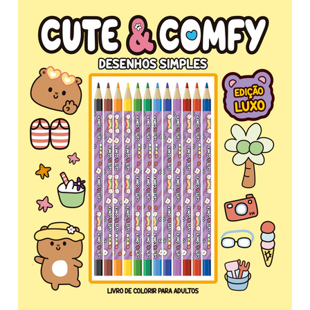 Cute & Comfy Desenhos Simples Edição De Luxo 12 Lápis De Cor Cute & Comfy Desenhos Simples Edição De Luxo 12 Lápis De Cor