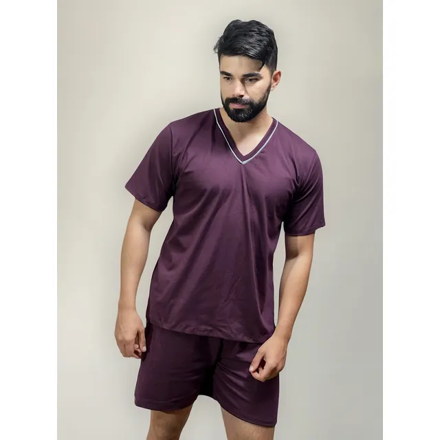 Pijama Masculino Curto 100% Algodão