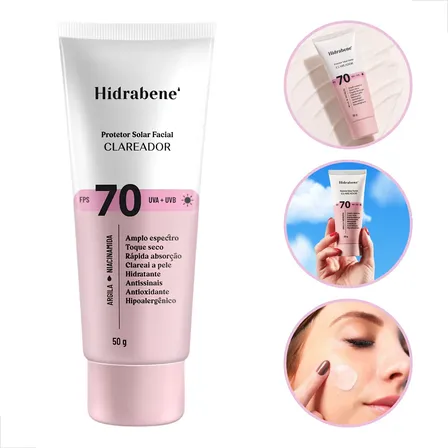 Protetor Solar Facial Hidrabene Argila E Niacinamida Fps70
