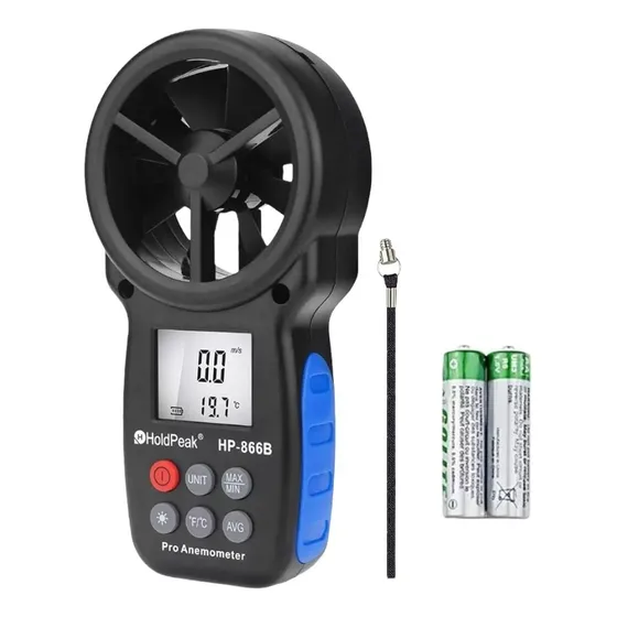 Anemómetro Holdpeak 866b Mide Temperatura Y Viento Digital