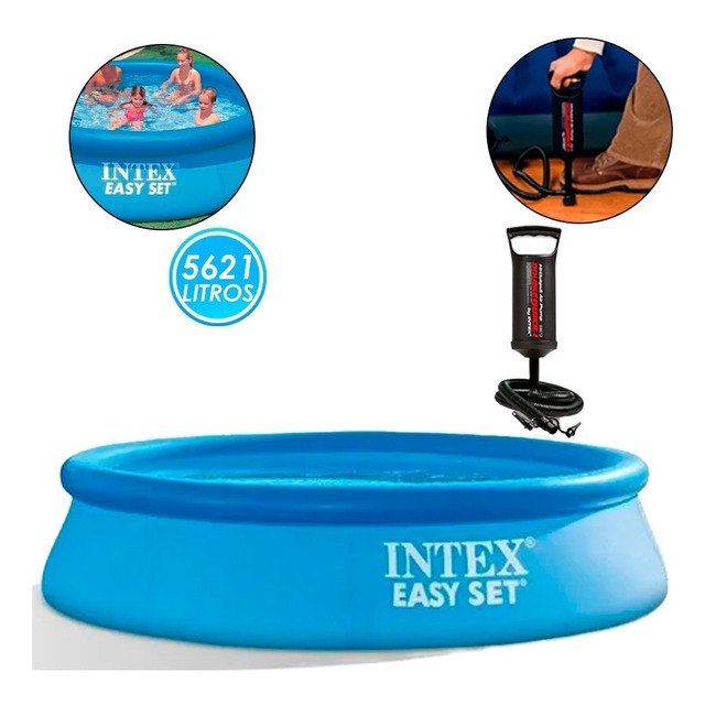 Piscina Inflável 5621 Litros Easy Set Intex + Bomba