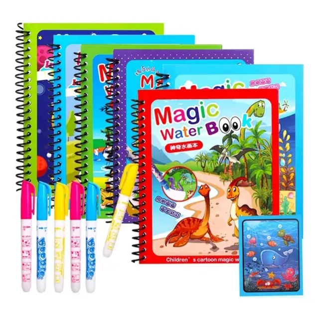Libros Mágicos Reutilizables Para Pintar Con Agua Pack 4 Und