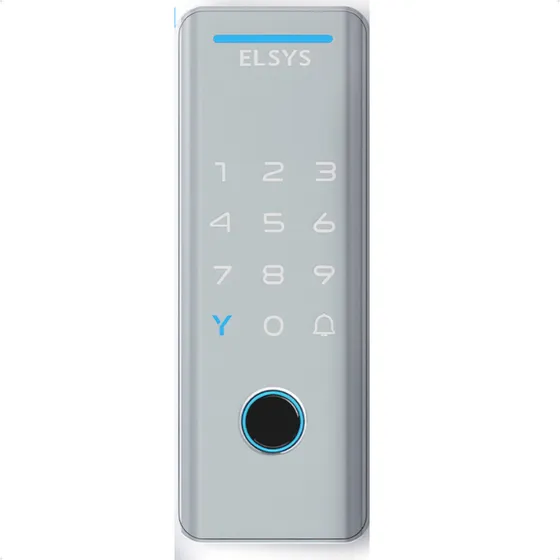 Fechadura Digital Elsys Prata Esf-ds4100v Senha E Tag Tecno