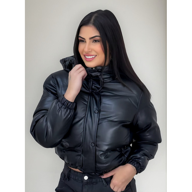 Jaqueta Feminina Puffer Forrada Capuz Removível Premium Jaqueta Feminina Puffer Forrada Capuz Removível Premium