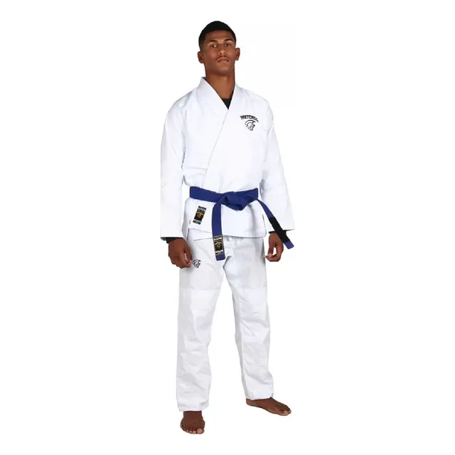 Kimono Jiu Jitsu Judo Adulto Trançado First Pretorian Branco