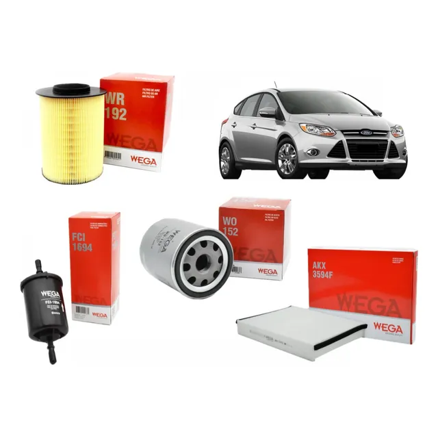 Kit 4 Filtros Para Ford Focus Iii (3) 1.6 16v / 2.0 16v Wega