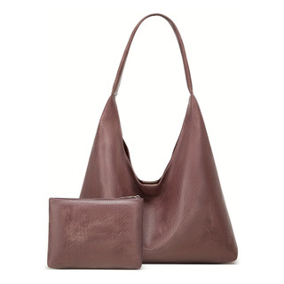 Set De 2 Bolsos De Hombro Para Mujer, Estilo Retro Y Sencill Set De 2 Bolsos De Hombro Para Mujer, Estilo Retro Y Sencill