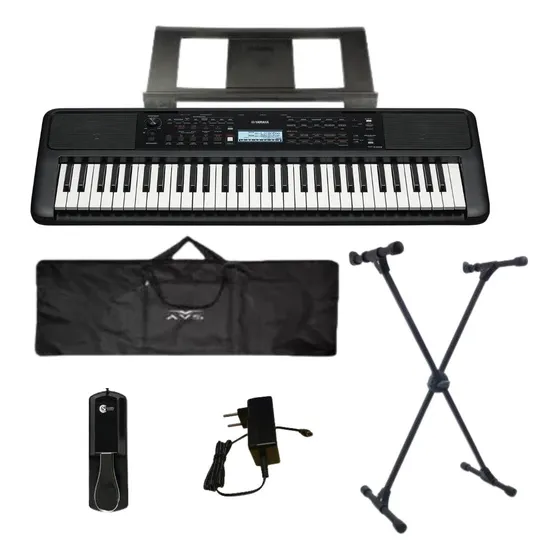 Teclado Yamaha Portátil 61 Teclas Psr E383 + Kit