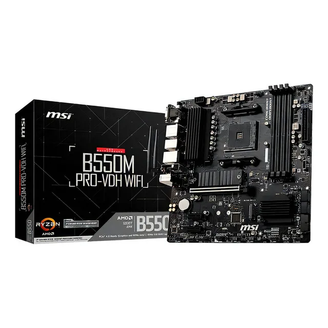 Tarjeta Madre Msi B550m Pro-vdh Wifi Am4 4x Ddr4 2x M2 Pcie