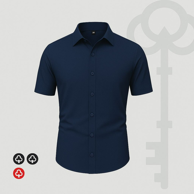 Camisa Social Masculina Gola Italiana Confortável Camisa Social Masculina Gola Italiana Confortável