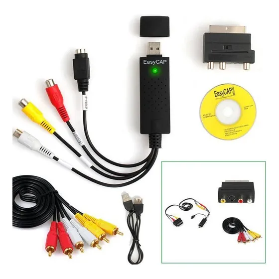 Conversor Usb2.0 Vhs Para Dvd Configure Vhs Para Dvd Áudio E
