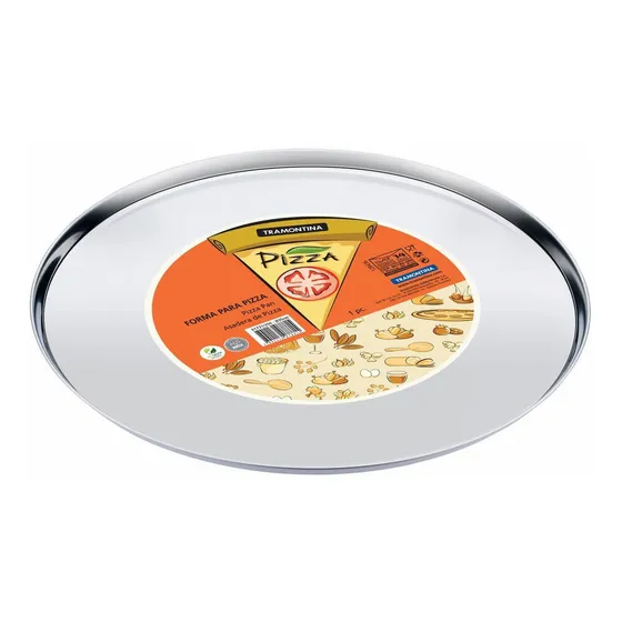 Pizzera Asadera Tramontina De Acero Inoxidable 35 Cm Color Plateado