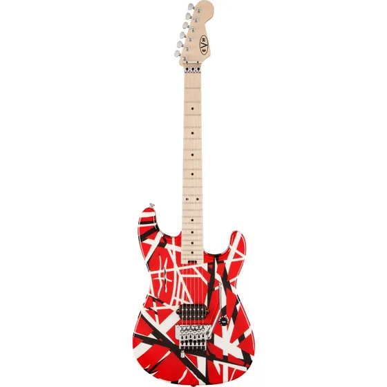 Guitarra Evh Eddie Van Halen Striped Series Black White Red Cor Vermelho Orientação da mão Destro