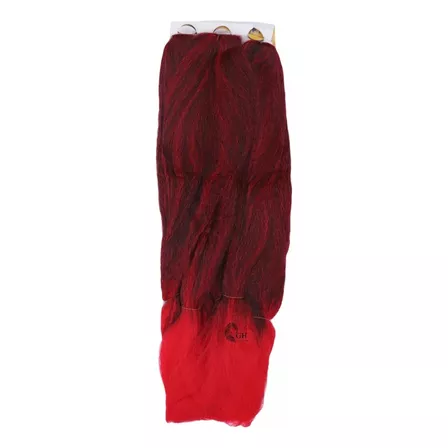 Jumbo Trança 400gramas Cabelo Sintético Jumbão Super X+brind Cor T2/RED Castanho Escuro com californiana vermelho