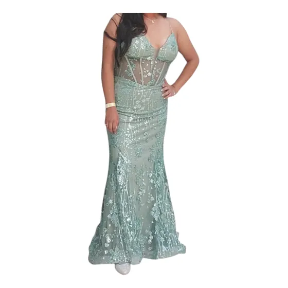 Vestido Largo De Fiesta Corset  Y Corte Tipo Sirena