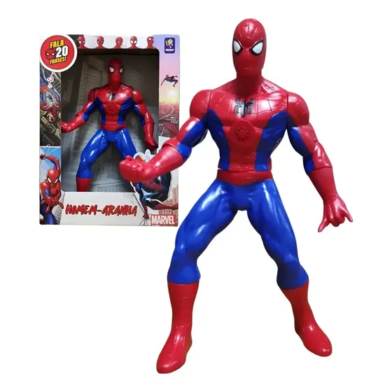 Boneco Articulado Homem Aranha Universe 20 Frases 50cm Marvel