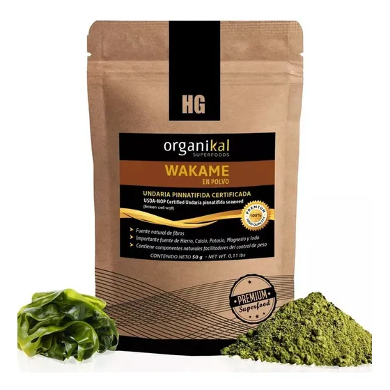 Wakame En Polvo Organikal Apto Vegano Sin Tacc 50gr