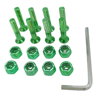 Hardware De Monopatín Juego De 8 Piezas Tornillos De Verde Hardware De Monopatín Juego De 8 Piezas Tornillos De Verde