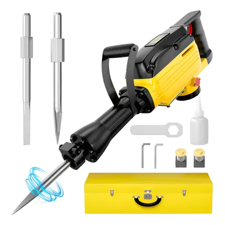 Martelete Demolidor Rompedor Impacto 1800w 1900 Rpm 220v 220v Amarelo