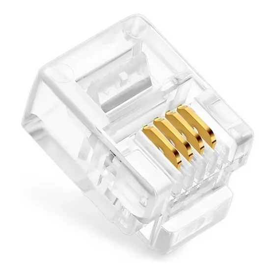 Bolsa De Conectores Rj11 100 Unidades Alta Calidad Conector