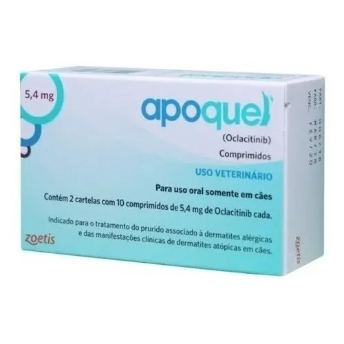 Apoquel Dermatológico Anti Coceira Cães 5,4mg 20 Comp