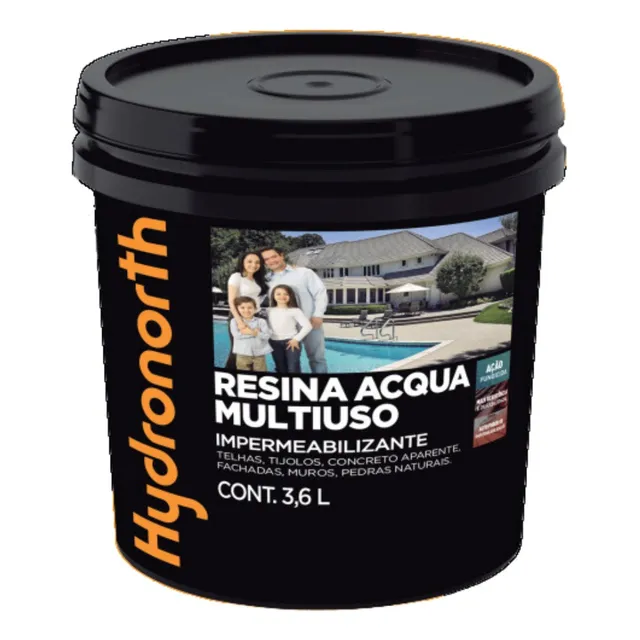Tinta Acqua Multiuso Resina Incolor 3,6l Hydronorth