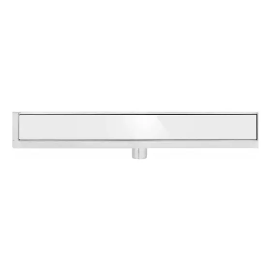 Rejilla Desagüe Rectangular Centro Piso Acero Inoxi Blanco