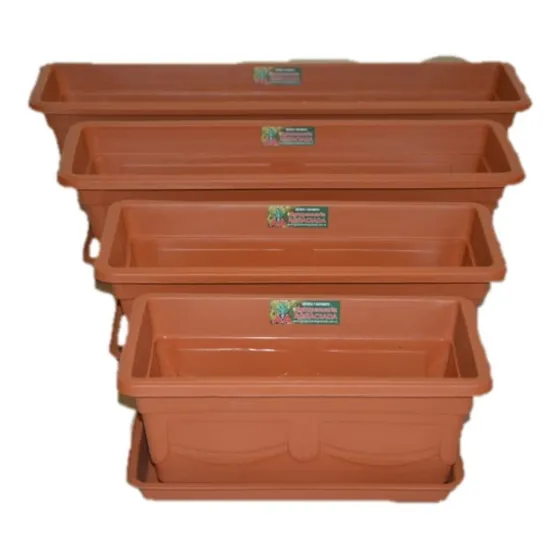 Jardinera Terracota Con Plato 55 X 20