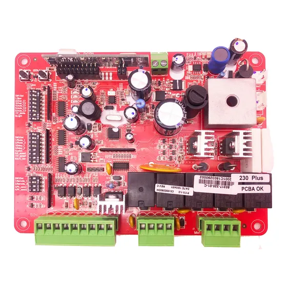 Tarjeta Para Pistones Merik Power 230 Y 200m Modelo Pc170 Color Rojo