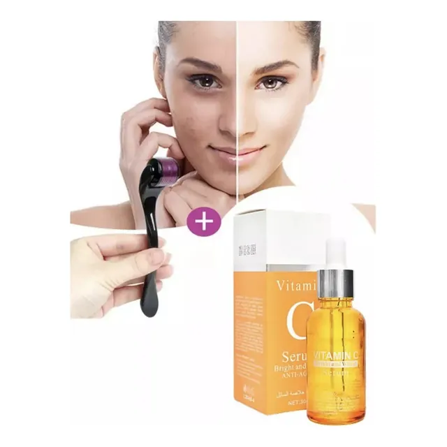 Dermaroller Elimina Cicatrices Acné 1.0mm + Sérum Vitamina C