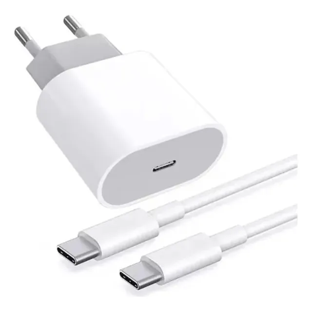 Cargador Usb C Carga Rapida 35w Compatible Con iPhone 15-16 Blanco
