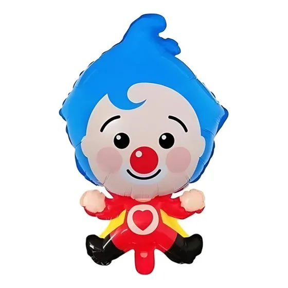 Pack 5 Globos Payaso Plim Plim Metalizado 35cm Cuerpo Entero