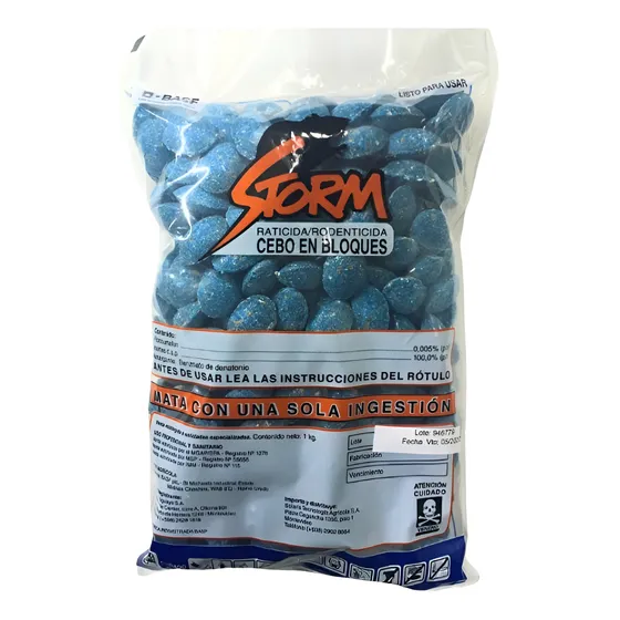 Veneno Para Ratas Ratones Pastilla Azul - Storm Basf X 1kg
