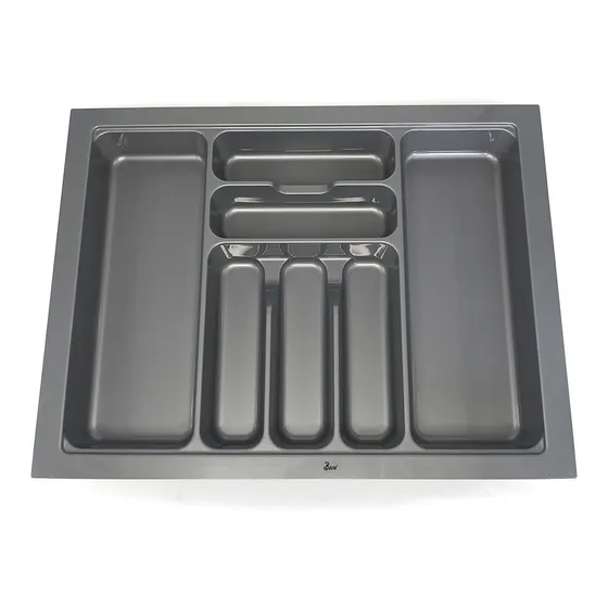Cubertero Gris Plástico Abs Módulo 70 Cm Marca Bari 