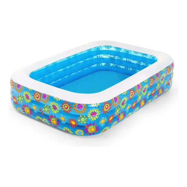 Piscina Floral Feliz 229x152x56cm ( 702l) - Bestway Color Celeste